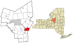 Oneida County New York incorporated and unincorporated areas Utica highlighted